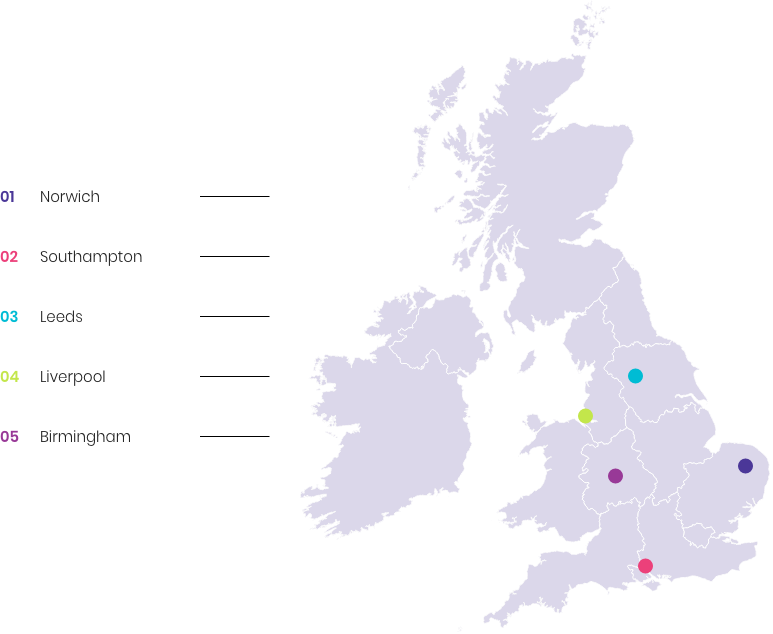 UK map showing least confidence in developments to improve UX